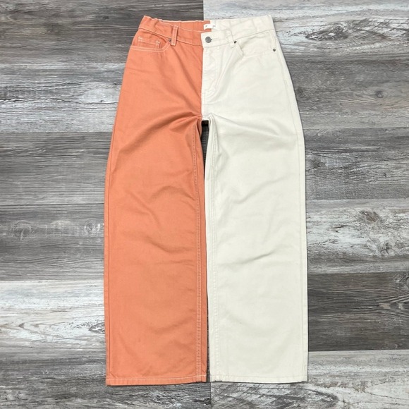 PacSun Other - PacSun Kids Muted Clay Gardenia Cream Peachy Girls 12 High Rise Colorblock Pants